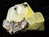 Datolite with Quartz, Calcite, and Chalcopyrite