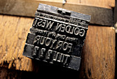 Metal Type for Printing Press