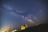 Mars, Saturn, and Milky Way, Wide Angle View