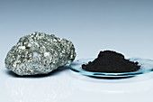 Pyrite and iron sulphide