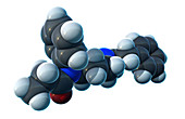 Fentanyl, molecular model
