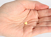 Aspirin 81mg in Palm of Hand