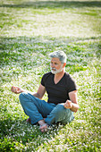 Man practicing yoga