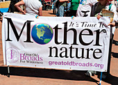 Banner at People's Climate March, Tucson, Arizona, USA