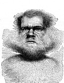 Tasmanian man, 1860s