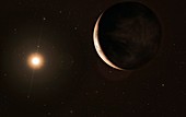 Super-Earth orbiting Barnard's Star, illustration