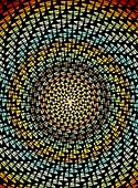 Radiating spiral patterns