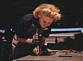 WWII, Female Worker, Naval Air Base, 1942