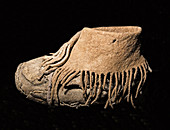 Native American bison hide moccasin Promontory cave AD1200