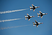 USAF Thunderbirds flying in the diamond opener formation