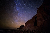 Milky Way and Cliffs and Light Pollution UT