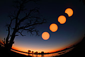 Partial solar eclipse sequence