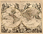 Hubert Jaillot, World Map, 1694