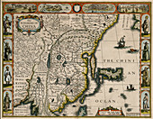 John Speed, Kingdom of China Map, 1626