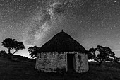 Milky Way over shepherd's hut