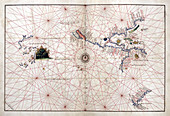 Battista Agnese, Portolan Atlas, Pacific Ocean, 1544