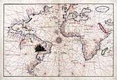 Battista Agnese, Portolan Atlas, Atlantic Ocean, 1544