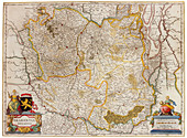 Joan Blaeu, Duchy of Brabant Map, 17th Century