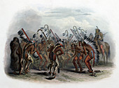 Native American Mandan Indian Dance, 1830s