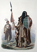 Native American Assiniboine Indians, 1830s