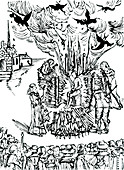 Urbain Grandier Burned at Stake, 1634