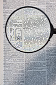 Magnifying Glass and Dictionary Page
