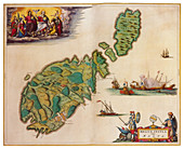 Joan Blaeu, Malta Map, 17th Century