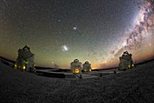 Magellanic Clouds, Milky Way and VLT telescopes