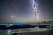 Jupiter and Southern Milky Way Rising