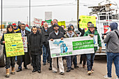 Fracking waste protest, Detroit, USA