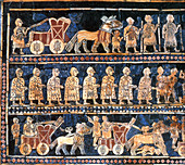 Standard of Ur Mosaic, War Panel Detail