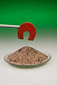 Magnet Separating Iron from Sand