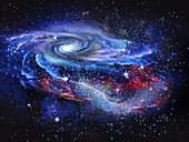 Spiral galaxy, artwork