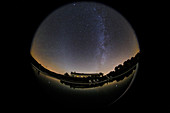 Zodiacal light and Milky Way, full-dome image