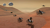 Dragonfly mission to Titan, illustration