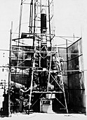 Goddard rocket launch tower, 1940