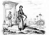 19th Century Java tribal Chief, illustration