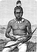 19th Century Californian Native American, illustration