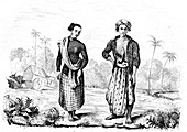 19th Century Timor people, illustration