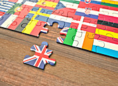 Brexit jigsaw puzzle, illustration
