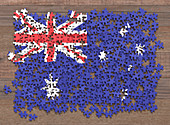 Australian flag jigsaw puzzle, illustration