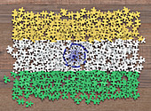 Indian flag jigsaw puzzle, illustration