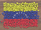 Venezuelan flag jigsaw puzzle, illustration