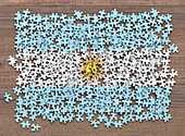 Argentinian flag jigsaw puzzle, illustration