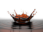 Liquid coffee crown splash, illustration