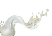 Milk wave in the air, illustration