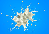 Abstract milk splash explosion, illustration
