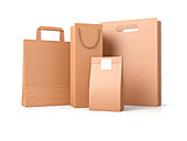 Brown paper bags, illustration