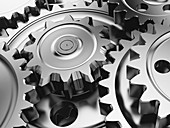 Gears in an engine, illustration