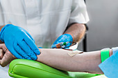 Drawing blood for PRP treatment
